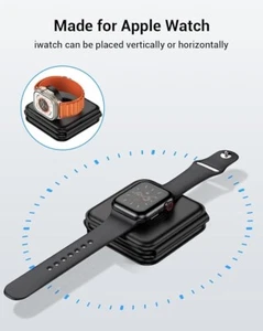 3 in 1 Magnetic Foldable Wireless Charger. Fast Travel Wireless Charging Station - Zdjęcie 1 z 13