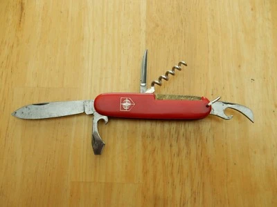 Navaja de Bolsillo Plegable Alemana De Colección / Solingen / Empuñadura Roja / Marca Desconocida Foto 1 de 4