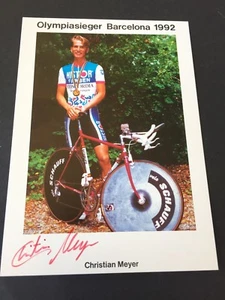 CHRISTIAN MEYER  Olympiasieger 1992 Radsport signed Autogrammkarte 10x15 - Picture 1 of 1