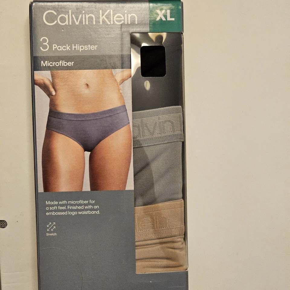 Ropa interior de microfibra Hipster 3pk Calvin Klein para mujer QP2453S NUEVA con ETIQUETAS Foto 1 de 1