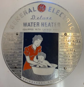 Cubierta Calentador de Agua De Colección General Electric De Lujo Madre Lavando Bebé En Bañera - Imagen 1 de 12