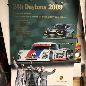 AWESOME Factory Porsche 24 hour Daytona 2009 Porsche Poster - Picture 1 of 4
