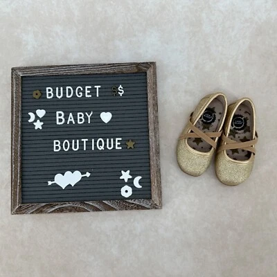 LIVIE & LUCA Gold Glitter Flats Shoes Size 5 Toddler - Image 1 of 4