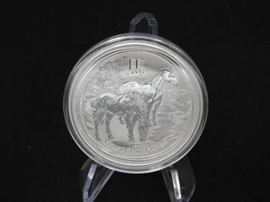 2014 2 oz Silver Australian Year of the Horse Coin - In Capsule - Picture 1 of 3