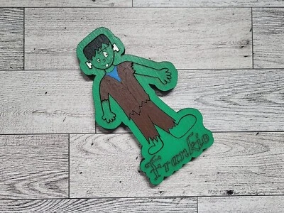 8 Piece Kids Halloween Frankie Frankenstein Simple Hand Painted Wooden Puzzle - Image 1 of 2