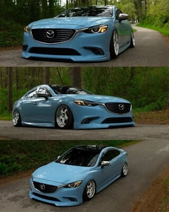 NUEVO KIT Colmillos delanteros labiales y alerón estiramiento facial para Mazda 6/Atenza GJ 2015-2017 - Imagen 1 de 17