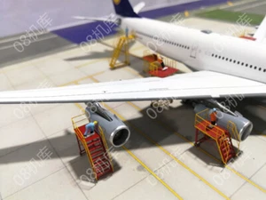 1/200 Airport Metal Passenger Aircraft Maintenance Rack 10Pcs/set Red Yellow - Picture 1 of 22