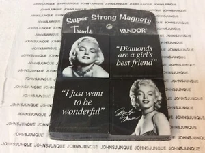 MARILYN MONROE SUPER STRONG MAGNETS VANDOR New set of 4 MAGNETS FACTORY SEALED - Picture 1 of 2