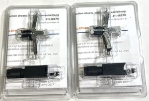 TE Connectivity 2120892-1 Prise Ethernet RJ45 Cat 6A 411-18570 (Pack de 2) - Photo 1/3