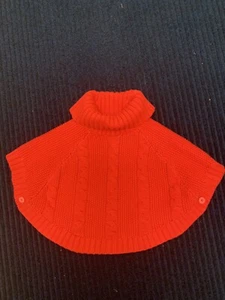 Carters 3t red knit cape Sweater Girls Pre Owned - Picture 1 of 6