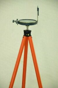 Indian Made Prismatic Compass For Basic Survey & Topography 4" w/ Fold Tripod