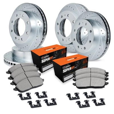 For Ford E-350 Super Duty 99-00 Brake Kit Drilled & Slotted Front & Rear Brake - Image 1 of 4