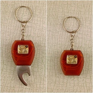 Vintage Soviet Keychain Key Ring Flick Bottle Opener, USSR Souvenir, Beer Cap - Picture 1 of 24