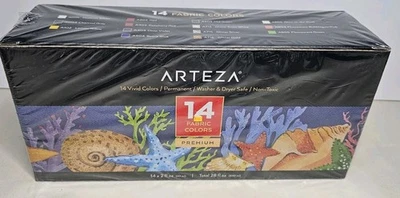 Arteza Fabric Paint Premium  | Vivid | 2oz Bottles - Set of 14 - Image 1 of 2