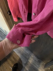 Chicos Größe 2 Button Down Fuchsia Rosa Top Shirt - Bild 1 von 7