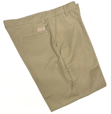 Pantalones de trabajo Red Kap para hombre resistentes a las manchas, frente plano, caqui 36 x 28 Foto 1 de 4