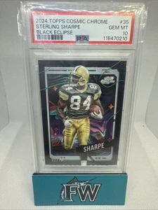 2024 Topps Chrome Cosmic Sterling Sharpe HOF Packers Black Eclipse PSA 10 💎 - Picture 1 of 2