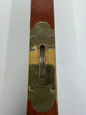 Disston and Sons 12" Wood and Brass Level Pat Oct 29, 1912 - Image 1 of 3