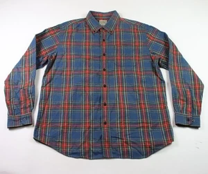 Camisa LL Bean Para Hombres Grande Escocesa Franela a Cuadros Ajuste Tradicional Algodón Exterior - Imagen 1 de 9