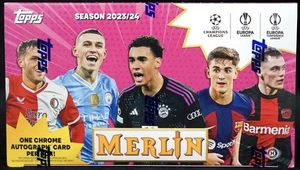2023-24 Topps Merlin UEFA UCC Soccer Factory Sealed Hobby Box Lamine Yamal #12 - Bild 1 von 2