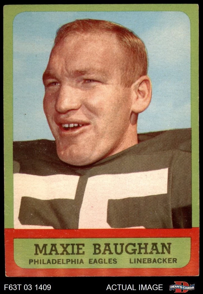 1963 Topps #118 Maxie Baughan Eagles SHORT-PRINT Georgia Tech 4.5 - VG/EX+ - Image 1 of 1