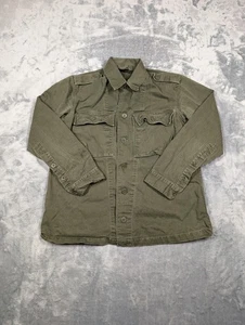 Vintage Niederländische Armee Hemd Herren Small Olivgrün HBT Feld Militär 1971 70er - Bild 1 von 9