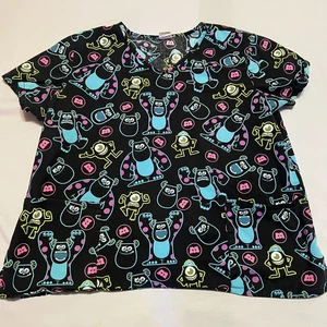 Scrubstar monsters inc. short sleeve top size XL  - Picture 1 of 6