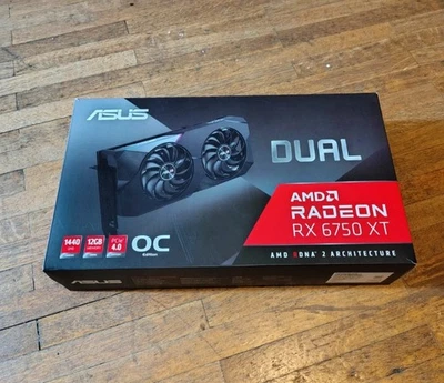 ASUS DUAL OC AMD Radeon RX 6750 XT 12GB GDDR6 Scheda Grafica CON FATTURA  - Immagine 1 di 4