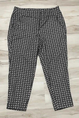 Calça bootcut feminina Lane Bryant Sophie preto/branco tamanho 20 - Imagem 1 de 4