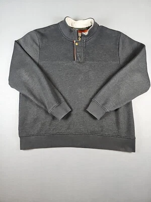 Orvis Men's XXL Signature Quarter 1/4 Zip Snap Fleece Pullover Sweatshirt Gray - Image 1 of 4