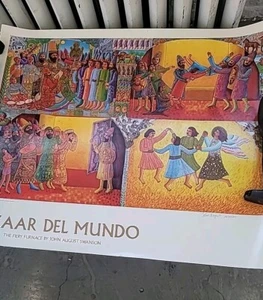 John August Swanson 1983 "The Fiery Furnace" signiertes Poster "Bazaar Del Mundo" - Bild 1 von 8