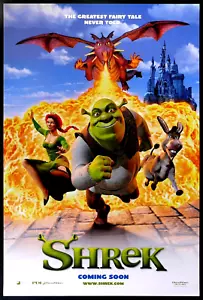 SHREK ORIGINAL ROLLED 27X40 DOUBLE SIDED MOVIE POSTERS SET OF 3 2001 MIKE MYERS - Picture 1 of 3