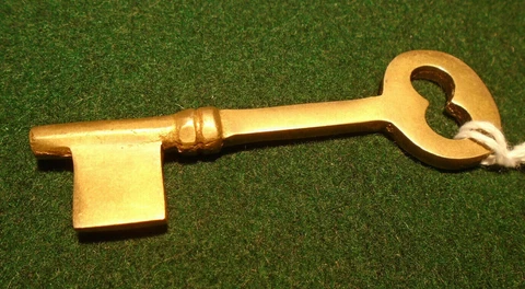 2 7/8" BRASS BIT KEY BLANK - PERFECT for OLD MORTISE LOCKS (33088) Cover