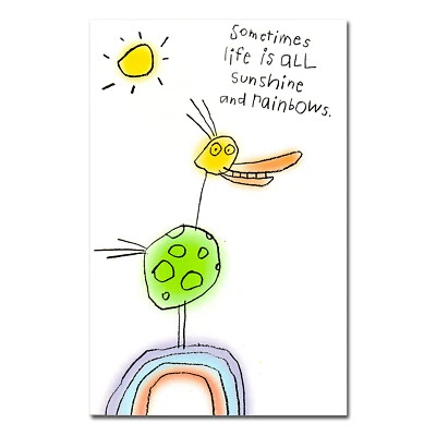 Funny SYMPATHY Card, FOR FRIEND, by American Greetings, Rainbows Duck + Envelope - Image 1 of 4