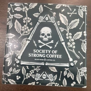 Death Wish Coffee Society Of Strong 15x15 grapas de lata de metal de pared agotadas - Imagen 1 de 9