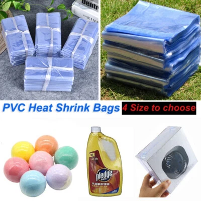 PVC Heat Shrink Wrap Film Flat Bags Sealing Flat Heat PVC Packaging Protector US - Image 1 of 4
