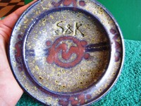 Norway JANICKE & ADAM KERAMIKK Decorative Plate Bowl S & K Artist signed