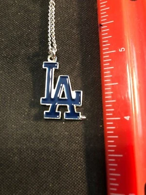 NEW First Issue! Los Angeles Dodgers "LA Logo" Necklace MLB Licensed  - Image 1 of 3