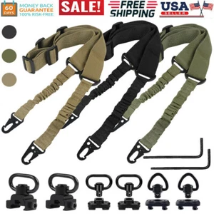 2 Point Sling QD Swivel Rifle Tactical Gun Sling Strap / M-LOK MLOK Swivel Mount - Picture 1 of 41