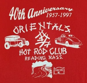 VINTAGE Orientals Hot Rod Club Shirt Herren Extra Large Reading MA 90s Adult A10 - Bild 1 von 11
