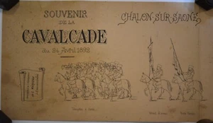 Chalon-sur-Saône, Cavalcade 1892 frise lithographique 290 ! x 15 cm imp. Marceau - Picture 1 of 22