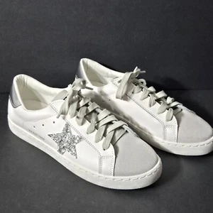 Neu ohne Etikett Vintage Havana VH Carla Damen-Sneaker weiß silber Glitzer Größe 8 - Bild 1 von 14