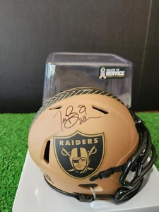 TIM BROWN signed autographed OAKLAND RAIDERS Salute to Service 2 Mini Helmet BAS - Picture 1 of 1