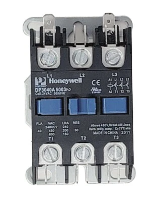 Contactor de propósito definido Honeywell DP3040A 5003 24 Vac 3 polos PowerPro (40 A) Foto 1 de 4