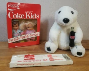 Vintage Coca Cola Lot Polar Bear Coke Kids Pencils Collectables - Picture 1 of 10