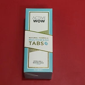 Active Wow Natural Formula Alcohol Free Mouthwash Tabs w/ Baking Soda 60 Tablets - Picture 1 of 4