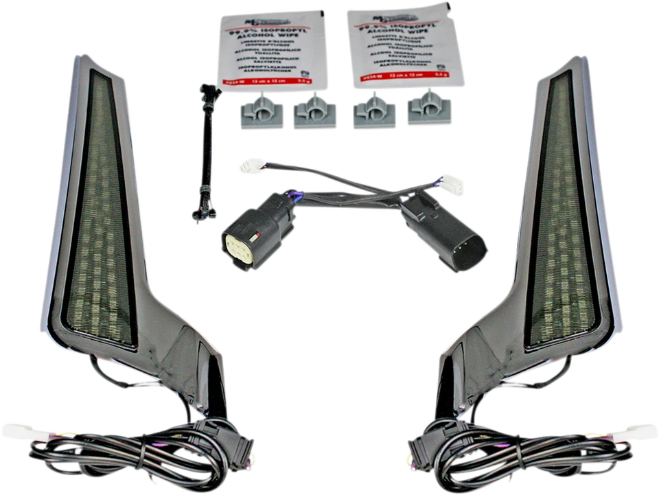 Paneles de luz LED cromados/humo 10-13 para Harley Road Glide Custom FLTRX Fascia Foto 1 de 1