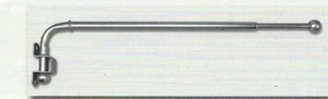White lacquer 12mm Extendable Steel Door Drapery Arm 65-110cm - Picture 1 of 1