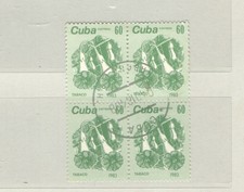 Q7839 - CUBA - 1983 - QUARTINA USATA FIORI N°2474 - VEDI FOTO