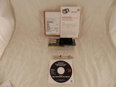 Brocade 1020 1020-E EM-1020-1010 Dual Port 10 GB CNA HBA PCI-e w/2 Brackets 15-4 - Image 1 of 4